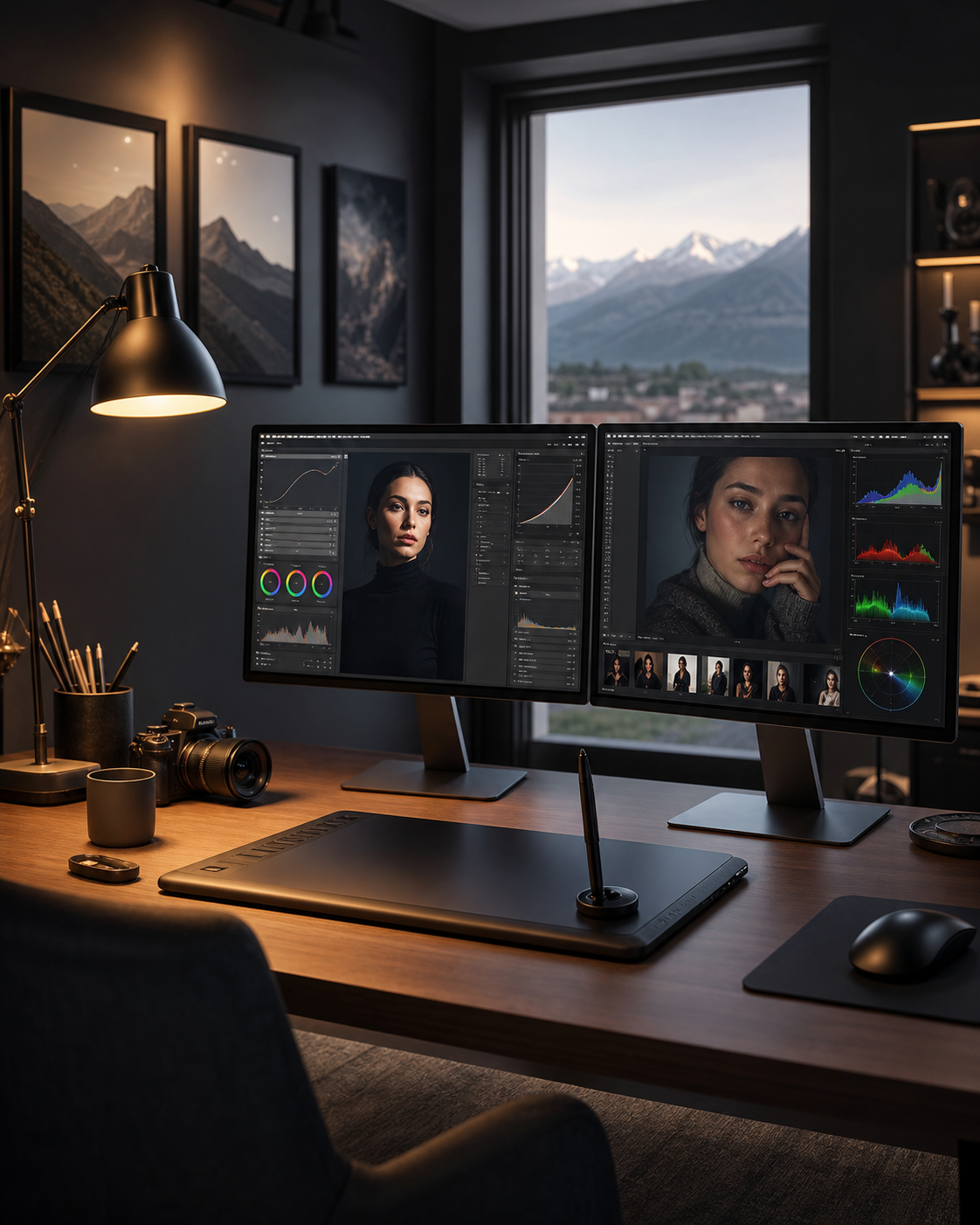 Studio di fotoritocco professionale a Cuneo con postazione di editing calibrata